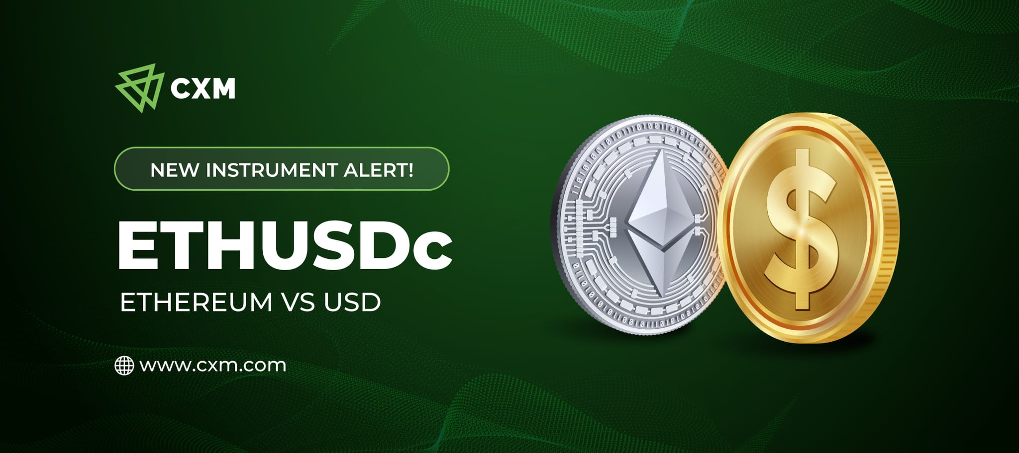 A CXM adiciona ETHUSDC ao seu portfólio de criptomoedas.